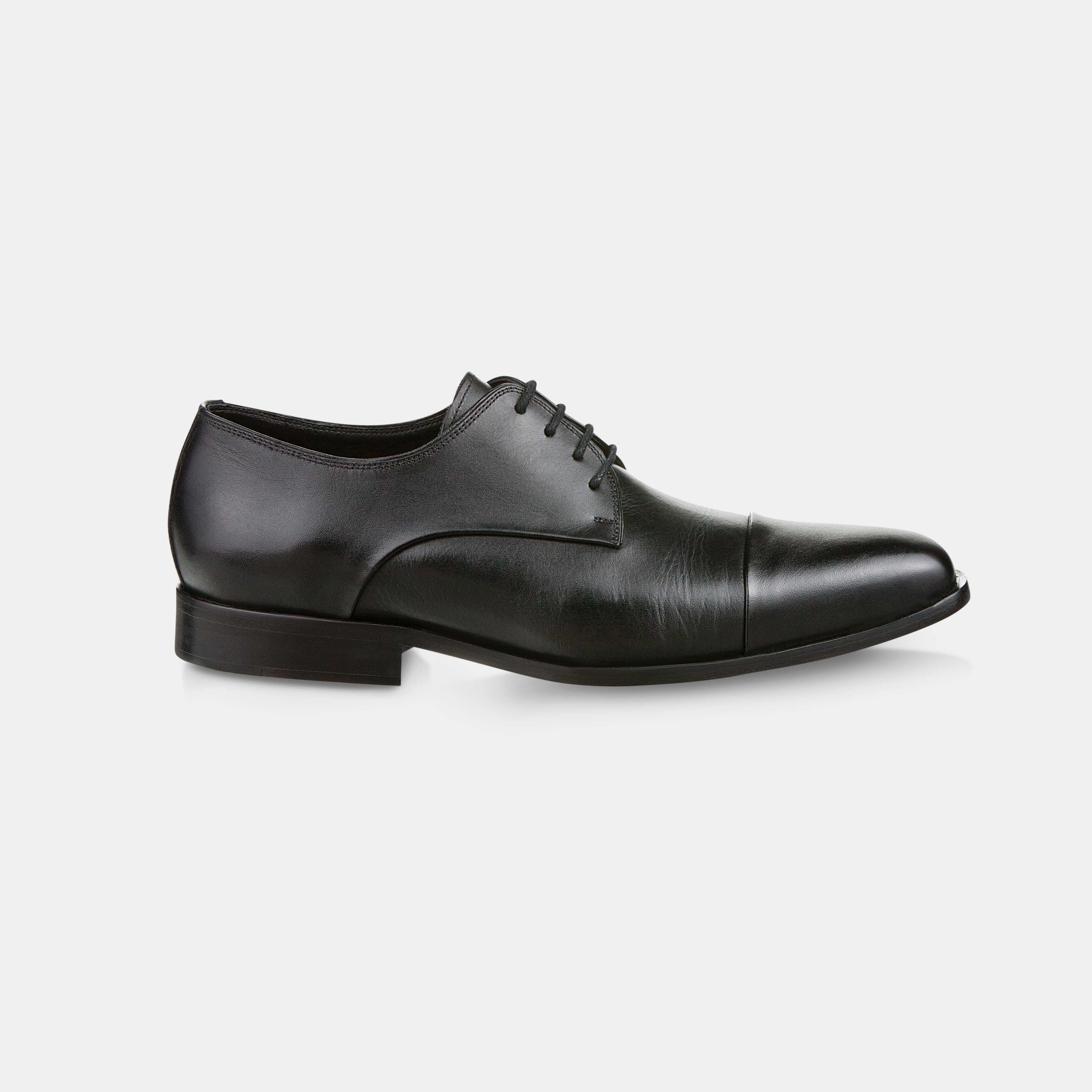 Sapato Social Derby Couro Preto